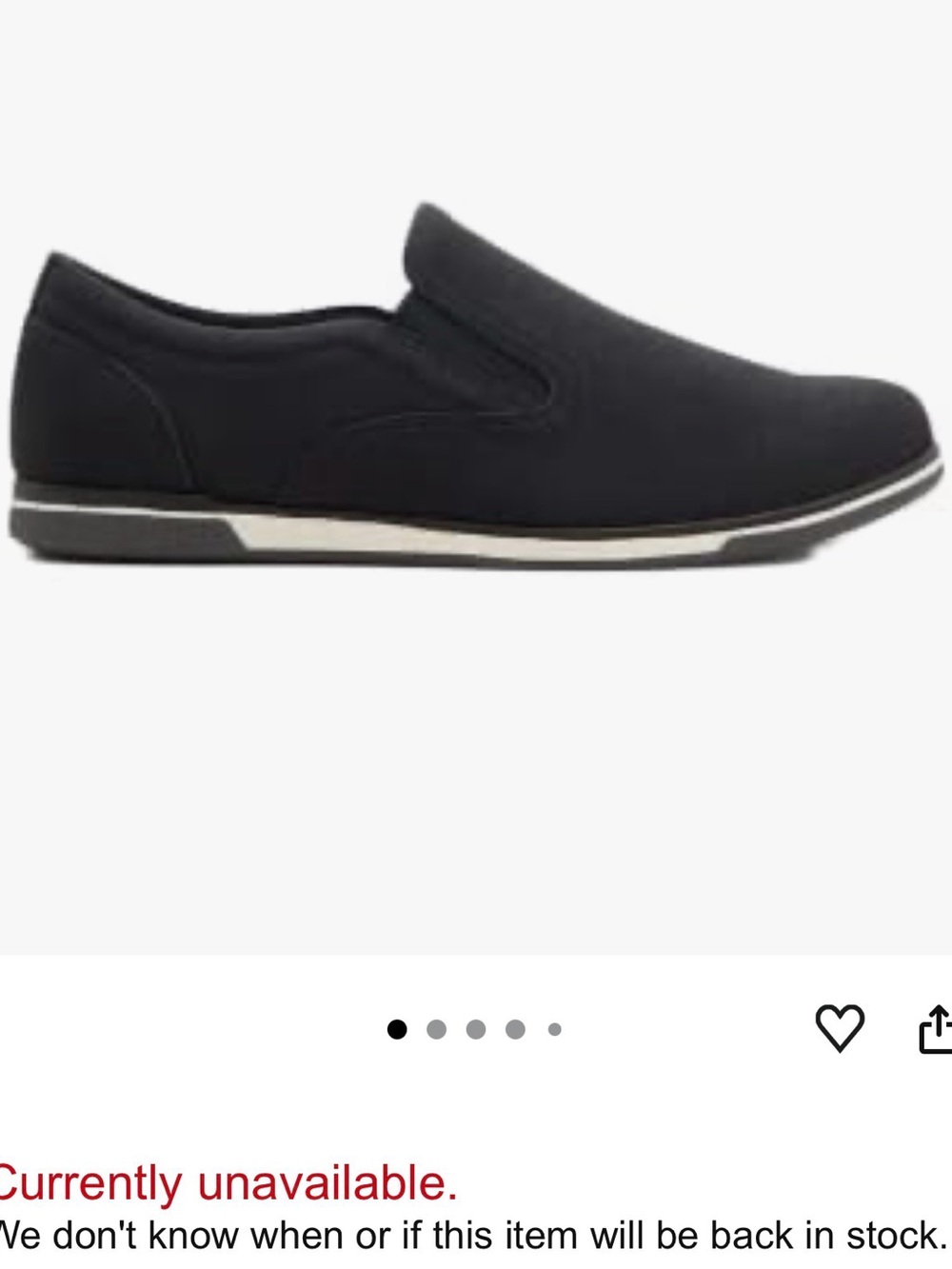 Aldo Braunbock black Slip-On Knit Loafers with White-Trim Sole